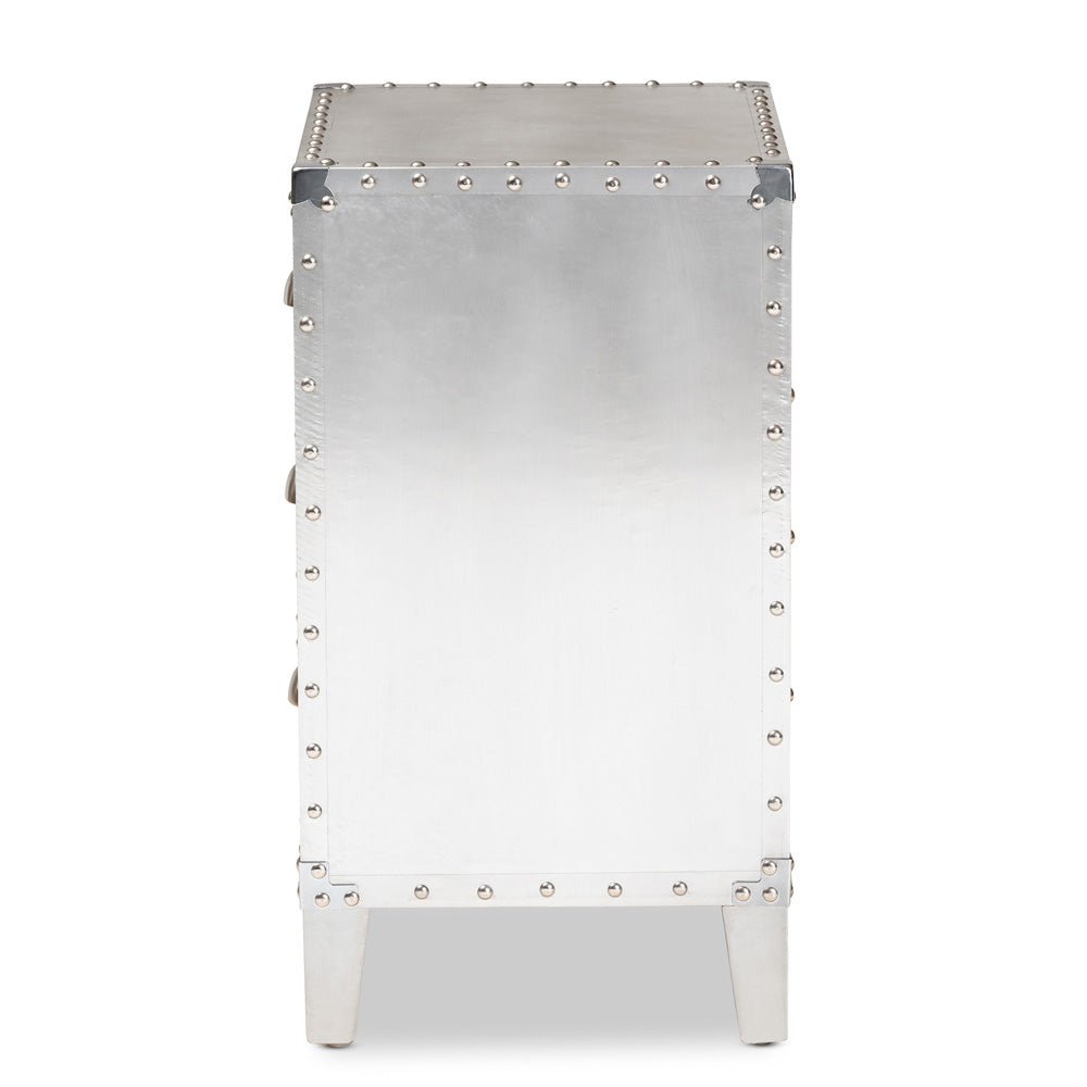 Baxton Studio - Claude End Table in Silver - LD18B056-Silver-ET view 4