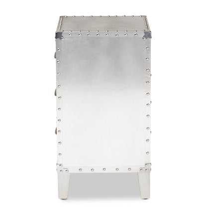 Baxton Studio - Claude End Table in Silver - LD18B056-Silver-ET view 4