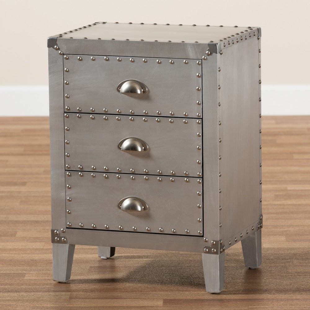 Baxton Studio - Claude End Table in Silver - LD18B056-Silver-ET view 8