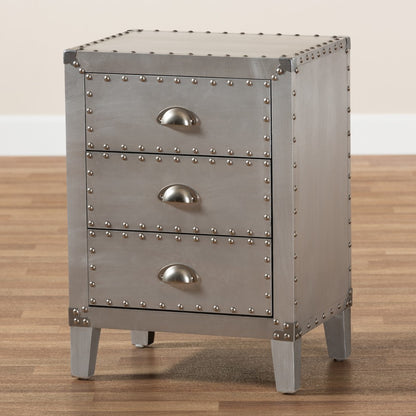 Baxton Studio - Claude End Table in Silver - LD18B056-Silver-ET view 8
