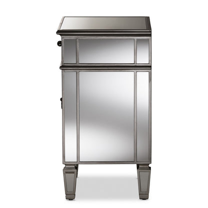 Baxton Studio - Claudia End Table in "Silver" Mirrored - RS2403 view 4