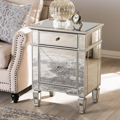 Baxton Studio - Claudia End Table in "Silver" Mirrored - RS2403 view 5