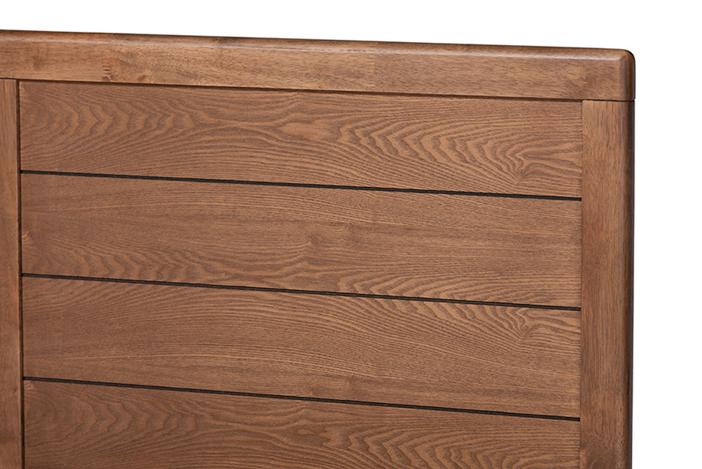 Baxton Studio - Claudia Full Size Bed - Claudia-Light Grey/Ash Walnut-Full view 4