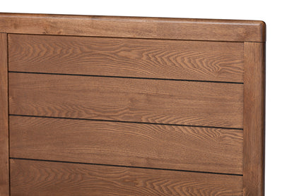 Baxton Studio - Claudia Full Size Bed - Claudia-Light Grey/Ash Walnut-Full view 4