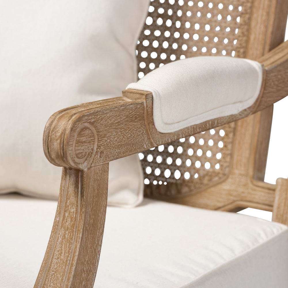 Baxton Studio - Clemence Chair in Ivory/Oak - ASS1037-CC view 6