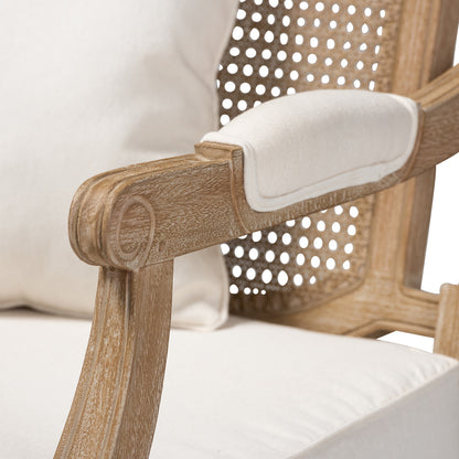 Baxton Studio - Clemence Chair in Ivory/Oak - ASS1037-CC view 6
