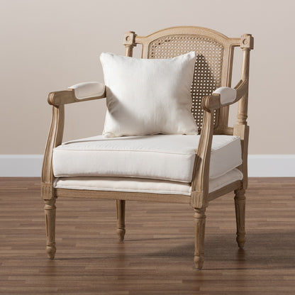 Baxton Studio - Clemence Chair in Ivory/Oak - ASS1037-CC view 9