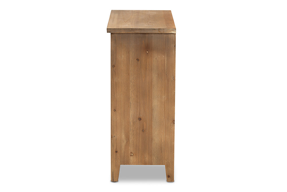 Baxton Studio - Clement Chest - LD19A007-Medium Oak-3DW-Cabinet view 4