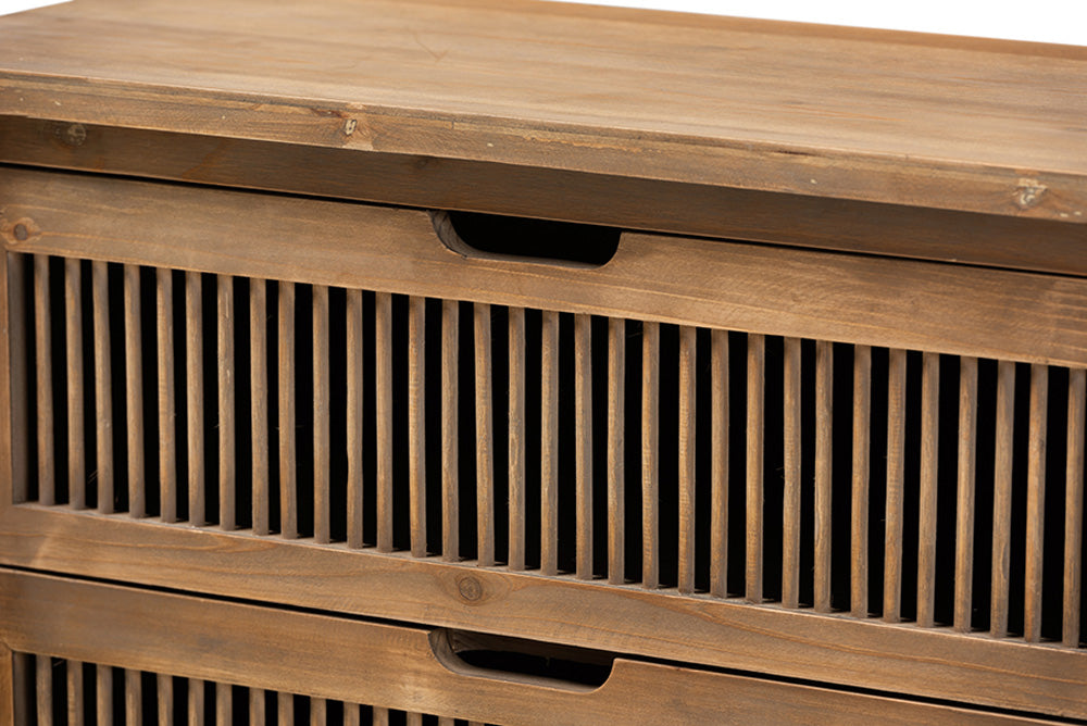 Baxton Studio - Clement Chest - LD19A007-Medium Oak-3DW-Cabinet view 6