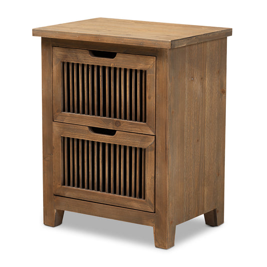 Baxton Studio - Clement End Table in Brown - LD19A004-Medium Oak-ET view 1