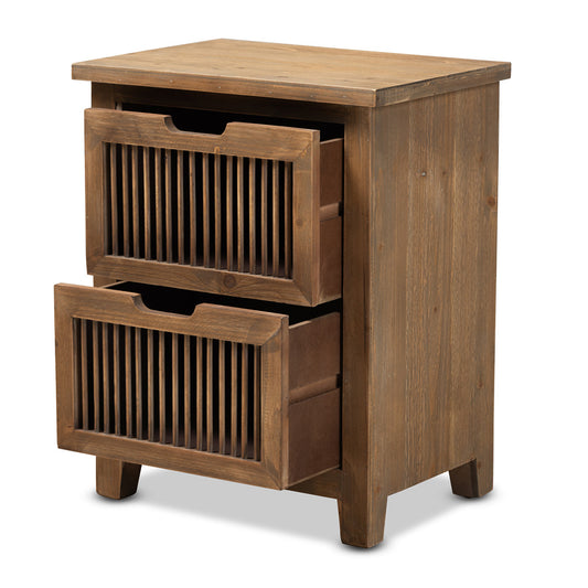 Baxton Studio - Clement End Table in Brown - LD19A004-Medium Oak-ET view 2