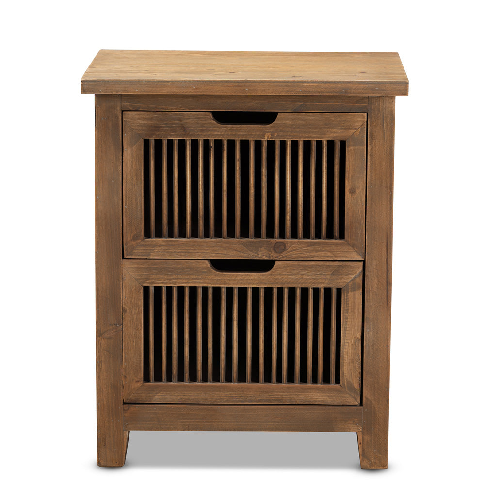 Baxton Studio - Clement End Table in Brown - LD19A004-Medium Oak-ET view 3