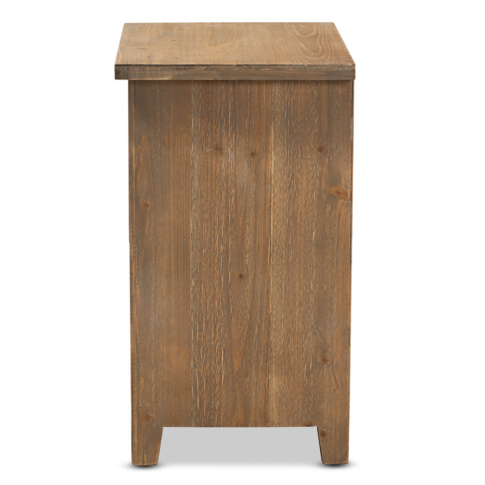 Baxton Studio - Clement End Table in Brown - LD19A004-Medium Oak-ET view 4