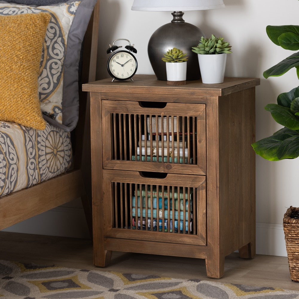 Baxton Studio - Clement End Table in Brown - LD19A004-Medium Oak-ET view 7
