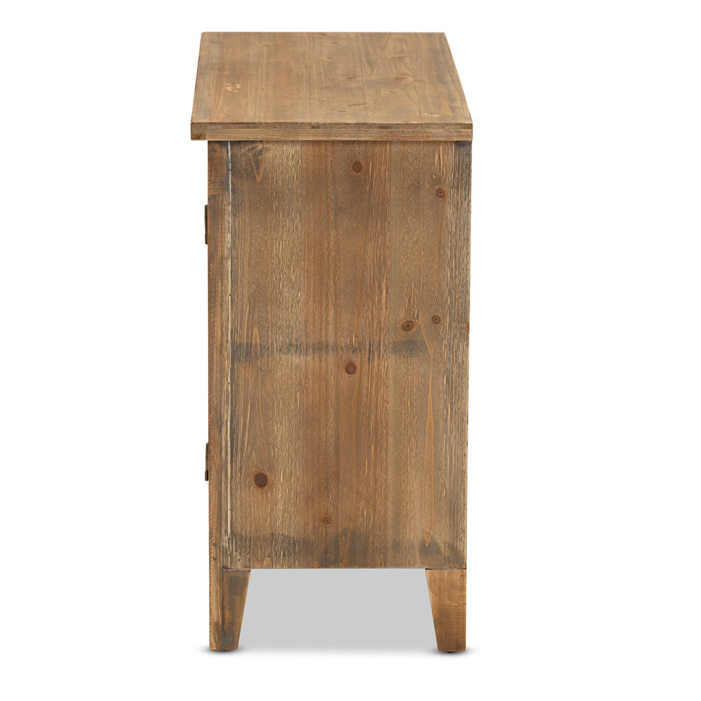 Baxton Studio - Clement Storage Cabinet in Brown - LD19A005-Medium Oak-Cabinet view 4