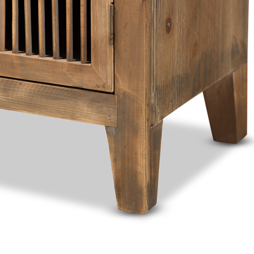 Baxton Studio - Clement Storage Cabinet in Brown - LD19A005-Medium Oak-Cabinet view 6