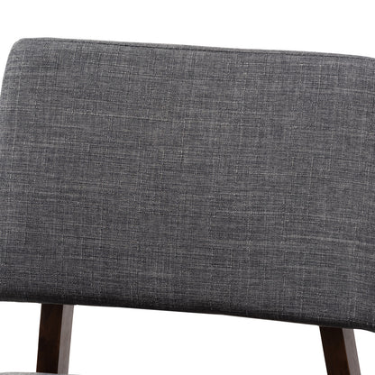 Baxton Studio - Colton Set of 2 Bar Stools in Gray/Walnut - Colton-Dark Grey-BS view 4