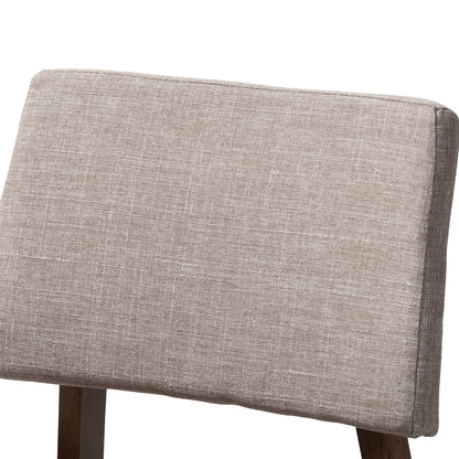 Baxton Studio - Colton Set of 2 Bar Stools in Light Gray/Walnut - Colton-Light Grey-BS view 4