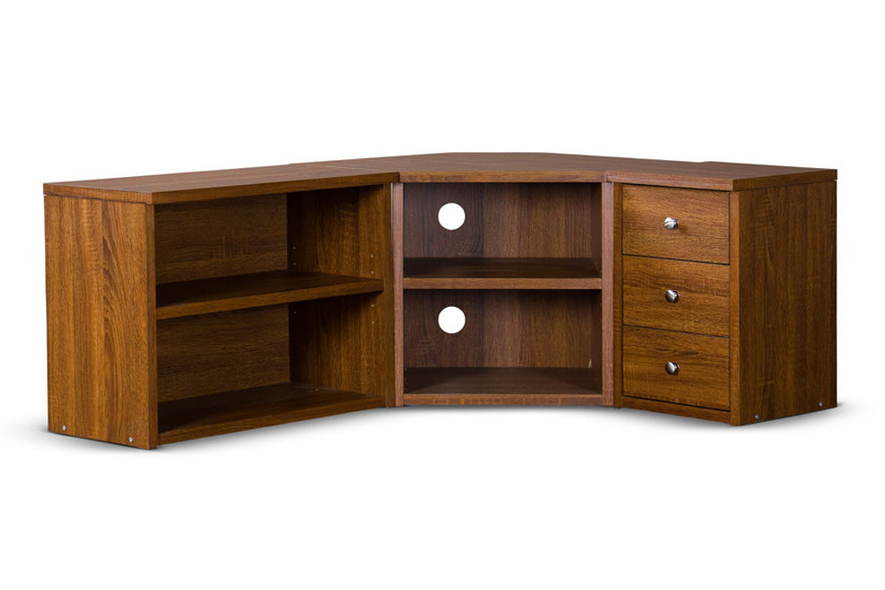 Baxton Studio - Commodore TV Stand in Brown  - TV-032-Oak view 1
