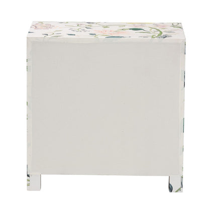 Baxton Studio - Connery End Table in Multicolor/White - JY25A010-Floral Printed Canvas-Wooden-ET view 5