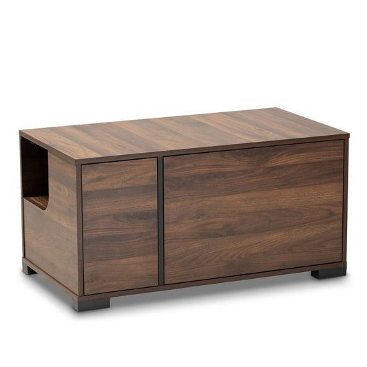 Baxton Studio - ConNor Cat House in Brown - SECHC150110WI-Columbia-Cat House view 1