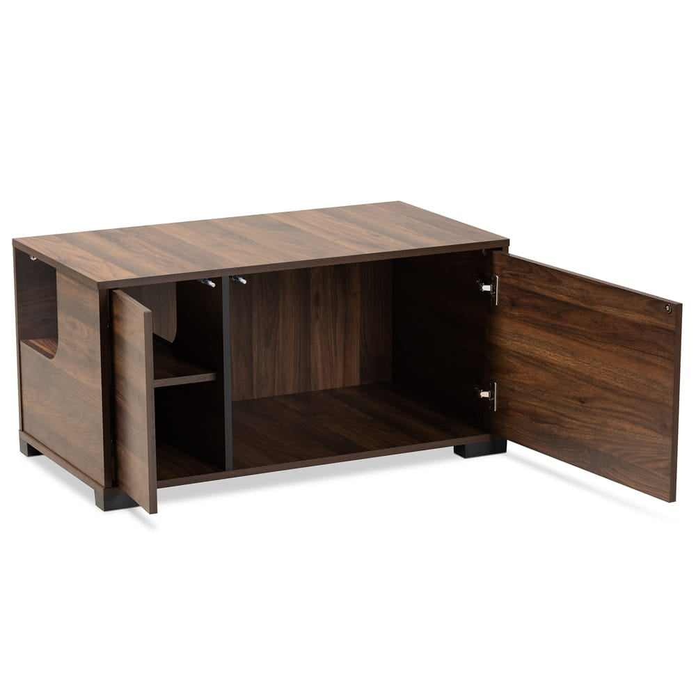 Baxton Studio - ConNor Cat House in Brown - SECHC150110WI-Columbia-Cat House view 2