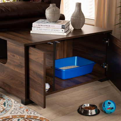 Baxton Studio - ConNor Cat House in Brown - SECHC150110WI-Columbia-Cat House view 7