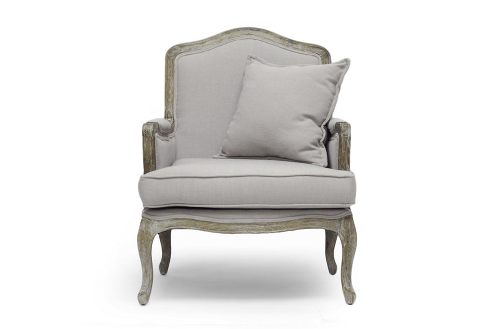 Baxton Studio - Constanza Living Room Chair in Beige - TA2256-Beige view 2