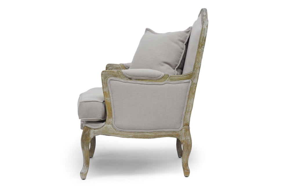 Baxton Studio - Constanza Living Room Chair in Beige - TA2256-Beige view 3