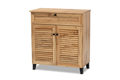 Baxton Studio - Coolidge Shoe Cabinet - FP-02LV-Wotan Oak view 1