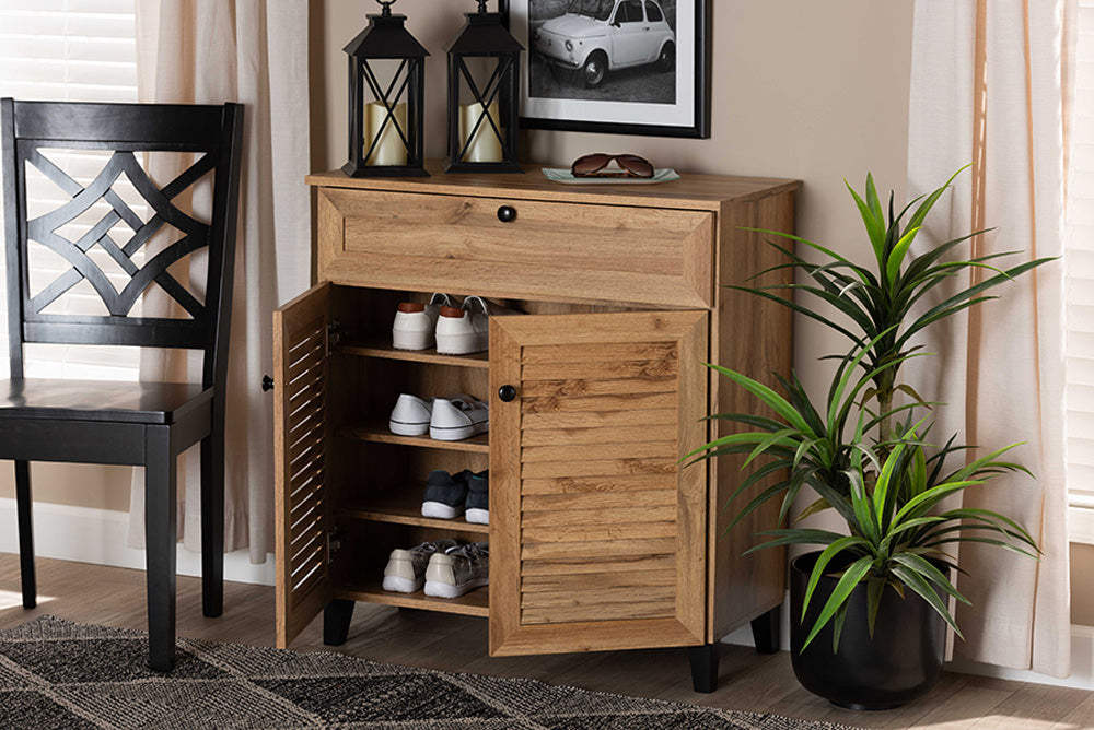 Baxton Studio - Coolidge Shoe Cabinet - FP-02LV-Wotan Oak view 9
