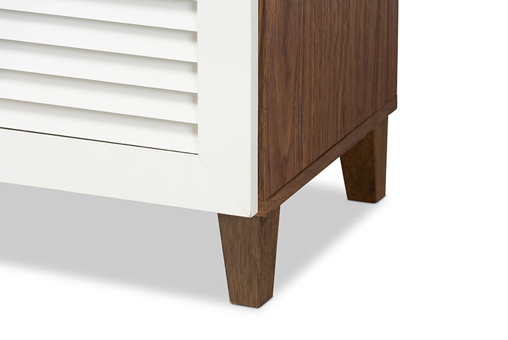 Baxton Studio - Coolidge Shoe Cabinet - FP-03LV-Walnut/White view 7