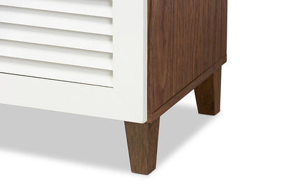 Baxton Studio - Coolidge Shoe Cabinet - FP-03LV-Walnut/White view 7