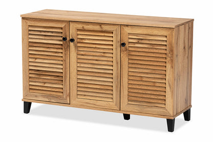 Baxton Studio - Coolidge Shoe Cabinet - FP-04LV-Wotan Oak view 1