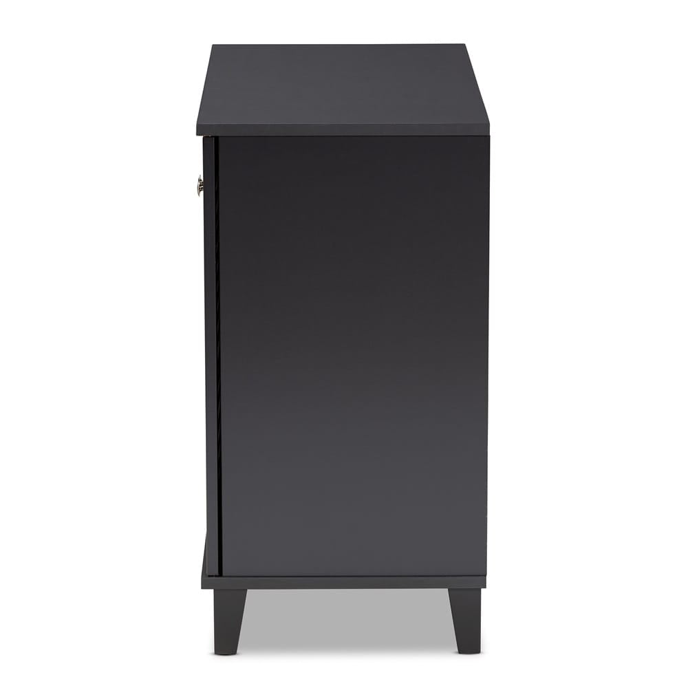 Baxton Studio - Coolidge Shoe Cabinet in Gray - FP-01LV-Dark Grey view 3