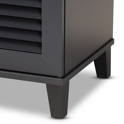 Baxton Studio - Coolidge Shoe Cabinet in Gray - FP-01LV-Dark Grey view 5