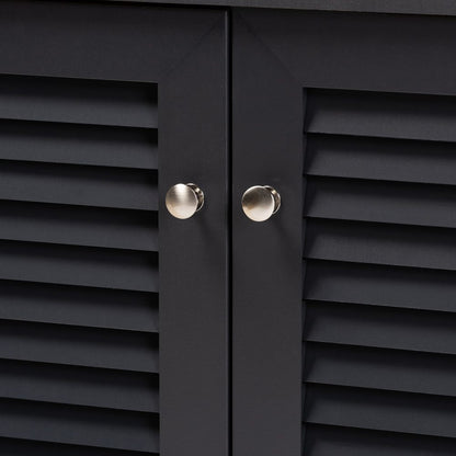 Baxton Studio - Coolidge Shoe Cabinet in Gray - FP-01LV-Dark Grey view 6
