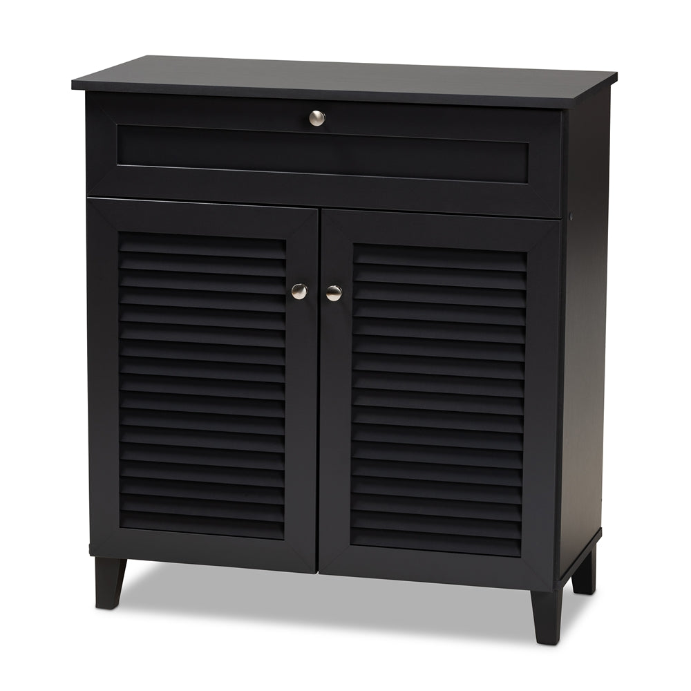 Baxton Studio - Coolidge Shoe Cabinet in Gray - FP-02LV-Dark Grey view 1