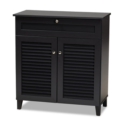 Baxton Studio - Coolidge Shoe Cabinet in Gray - FP-02LV-Dark Grey view 1