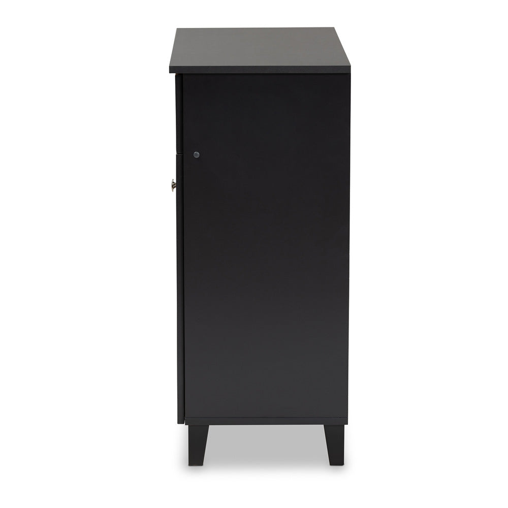 Baxton Studio - Coolidge Shoe Cabinet in Gray - FP-02LV-Dark Grey view 3
