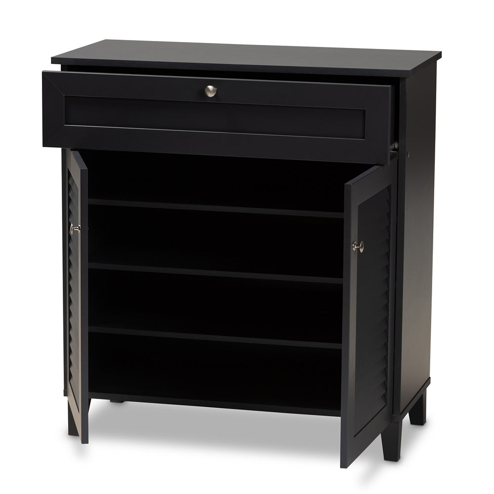 Baxton Studio - Coolidge Shoe Cabinet in Gray - FP-02LV-Dark Grey view 4