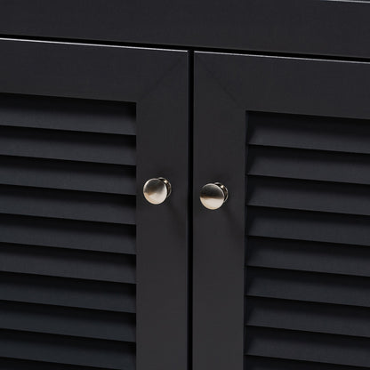 Baxton Studio - Coolidge Shoe Cabinet in Gray - FP-02LV-Dark Grey view 6