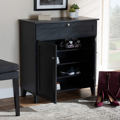 Baxton Studio - Coolidge Shoe Cabinet in Gray - FP-02LV-Dark Grey view 7