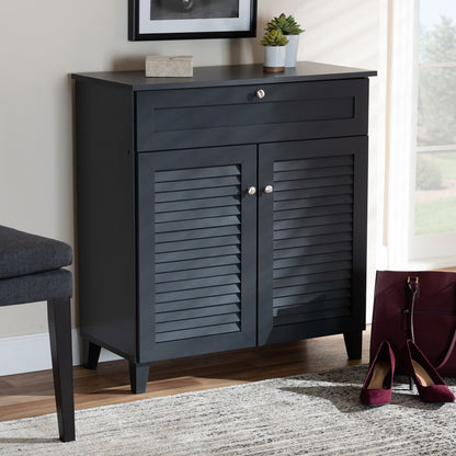 Baxton Studio - Coolidge Shoe Cabinet in Gray - FP-02LV-Dark Grey view 9