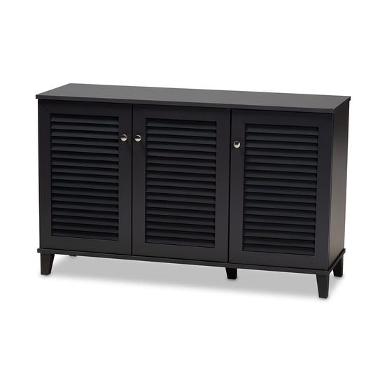 Baxton Studio - Coolidge Shoe Cabinet in Gray - FP-04LV-Dark Grey view 1