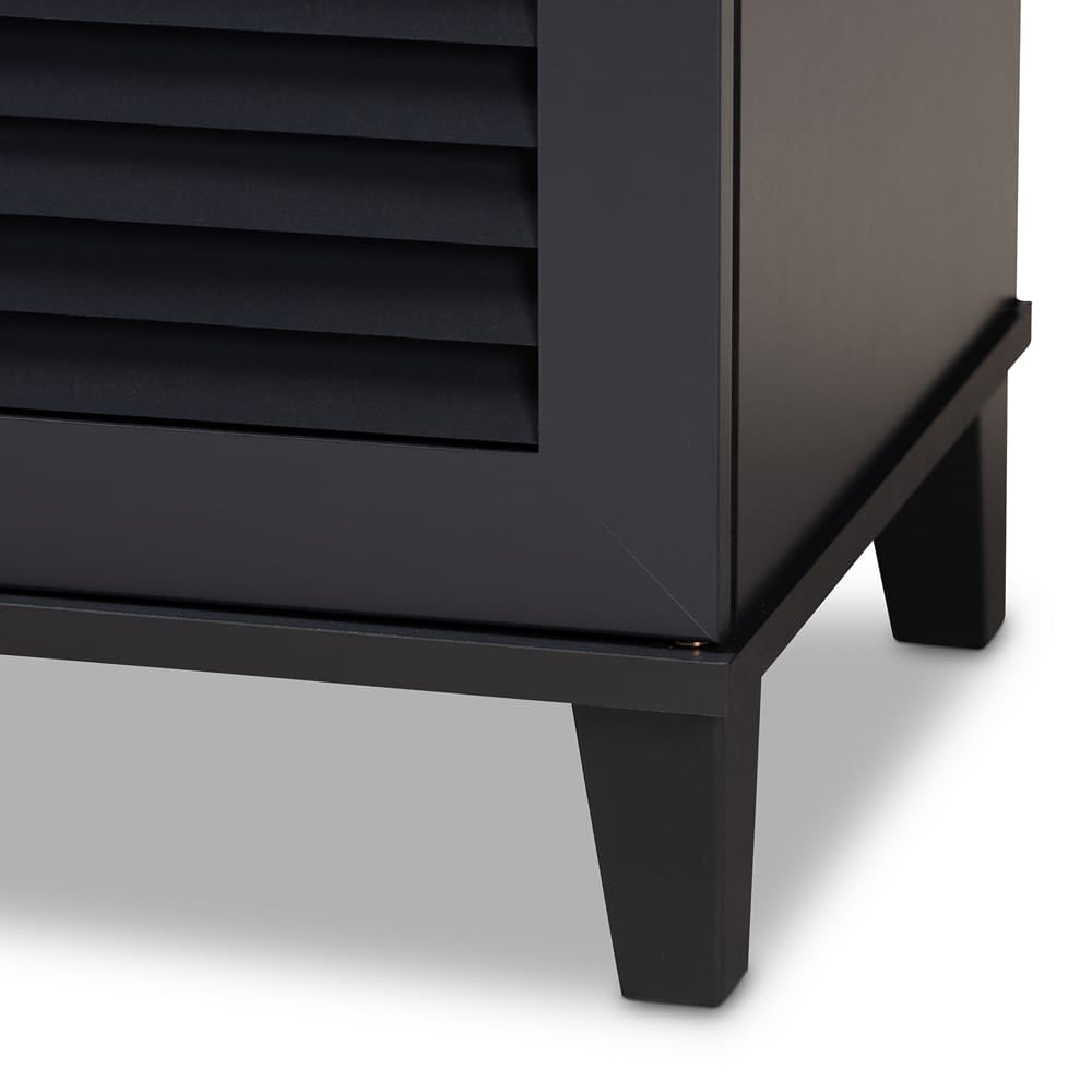 Baxton Studio - Coolidge Shoe Cabinet in Gray - FP-04LV-Dark Grey view 4