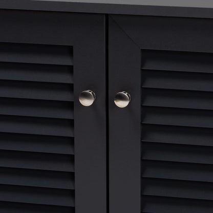 Baxton Studio - Coolidge Shoe Cabinet in Gray - FP-04LV-Dark Grey view 5