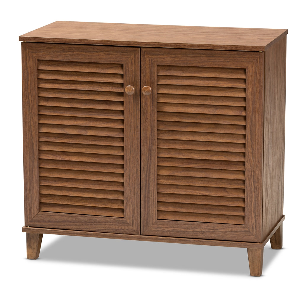 Baxton Studio - Coolidge Shoe Cabinet in Walnut - FP-01LV-Walnut view 1