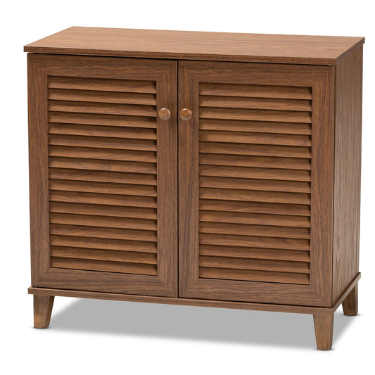 Baxton Studio - Coolidge Shoe Cabinet in Walnut - FP-01LV-Walnut view 1