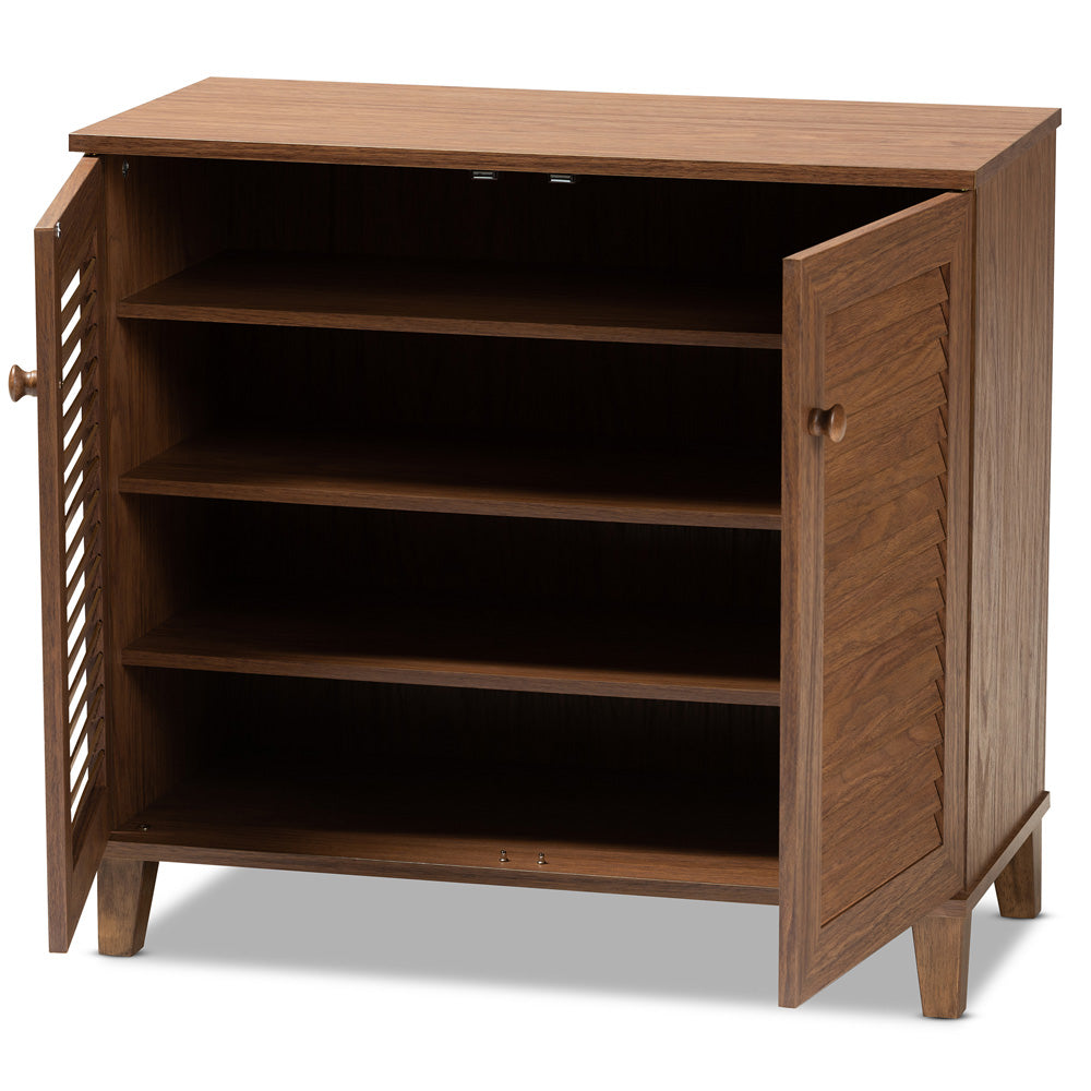 Baxton Studio - Coolidge Shoe Cabinet in Walnut - FP-01LV-Walnut view 4